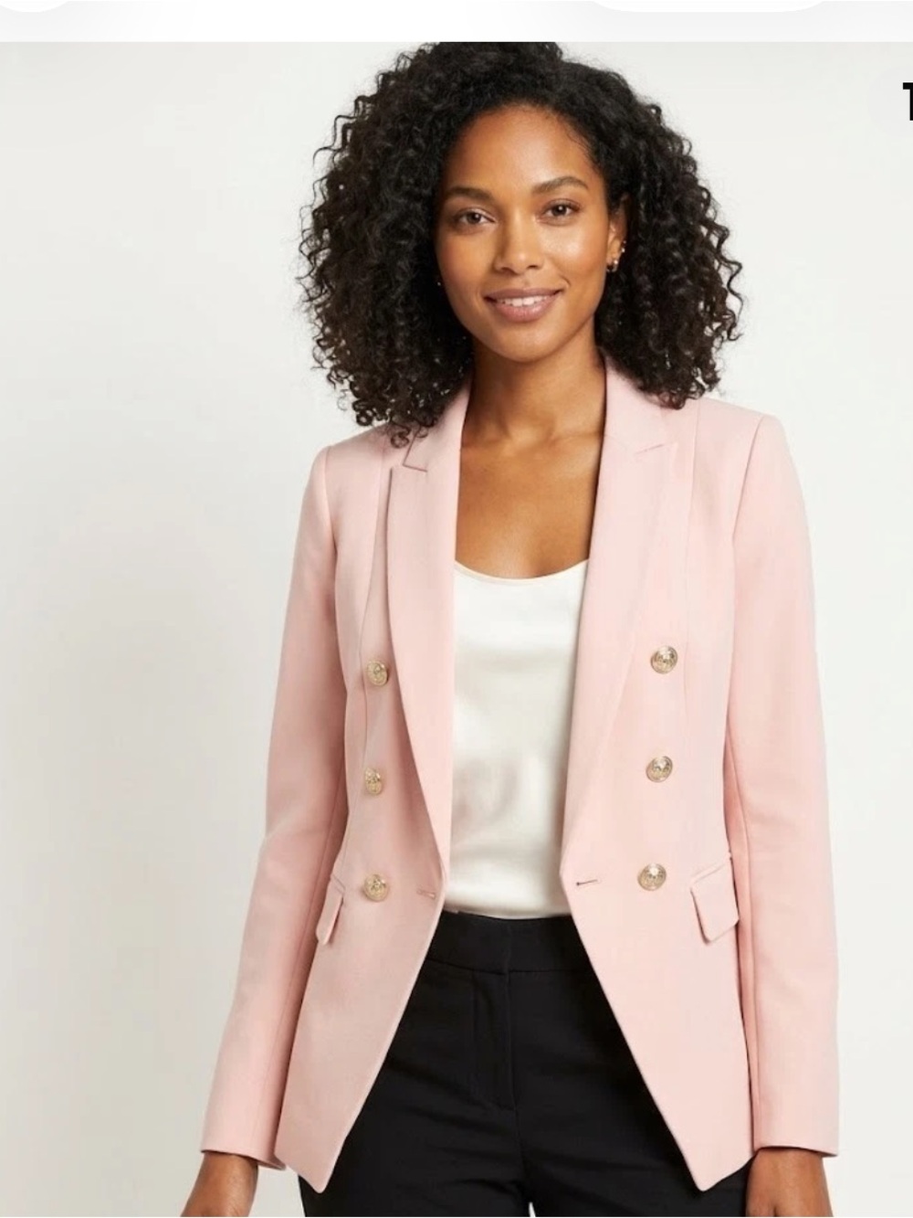 White House Black Market Blush Pink Double-Breasted Tailored Blazer size 2 NWOT